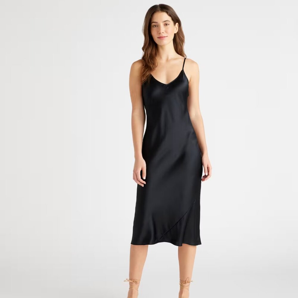 Elegant Black Slip Dress